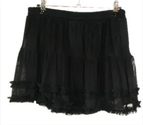 Miss Selfuidge , Jupe noire courte en taille haute rétro , mini jupe parapluie pour femme , Taille- S.